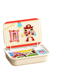Puzzles portables en boîte avec animaux, véhicules et personnes, jeu d'association, jouets éducatifs, jouets de voyage <span class=keywords><strong>pour</strong></span> enfants - Product Image 1