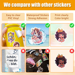 Cartoon Dress Girl Princess Stickers Kindergarten Children's Toys Graffiti Girl Beautiful Princess Stickers - Product Image 2