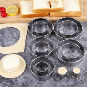 1 Piece Stainless Steel Eco-Friendly Round Pastry Biscuit <b>Cookie</b> Cutters & Donut Ring Molds Set for Baking Pastries - Product Image 4