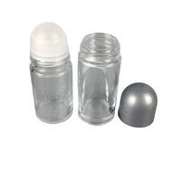 ODM Fournisseur Usine Déodorant Cosmétique Vide Rouleau de Verre Bouteille 50ml Roll on Ball Bouteilles