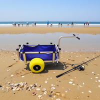 Chariot de plage, de pêche et de courses en aluminium de haute qualité, à quatre roues, écologique, imperméable