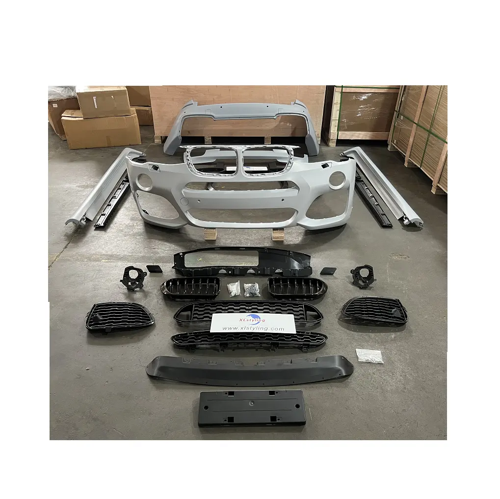 Conversión de coche Facelift actualización MT M Sport M paquete parachoques delantero bodykit para BMW X3 F25 LCI kit de carrocería
