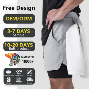 Quần short thể thao nam 3 chiếc, chất liệu 2 trong 1, dài 7 inch, dùng cho chạy bộ, tập luyện, gym, quần bó sát nam - Product Image 1