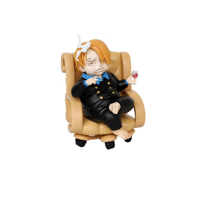 Ensemble de figurines en plastique One Piece Fat Zoro Cosplay Sanji assis <span class=keywords><strong>Luffy</strong></span> avec du saké - Product Image 1