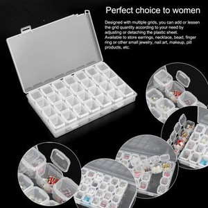 Contenedor Transparente de Plástico ABS para Guardar Uñas, Organizador Portátil de Joyas, Caja Sólida con Divisor Extraíble para Suministros de Arte de Uñas - Product Image 2