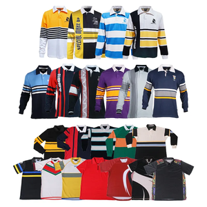 2024 Rugby Jersey Shirt Gebreide Garen Kleurstof 35% Gerecycled Polyester 65% Katoen Gestreept 350Gsm Ademend Casual Rugby - Product Image 6