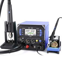 Station de Retravail WEP 983D 1100W 3-en-1 à Chauffage Rapide pour Réparation SMD, Alimentation CC et Fer à Souder à Air Chaud C245