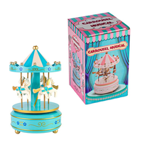 Boîte à musique Boîte à musique carrousel en céramique emballée cadeau Boîtes à musique pour filles garçons enfants fille fils petite-fille femme maman femmes