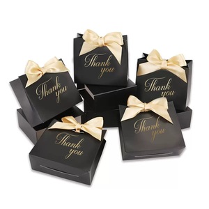 Cajas de Regalo de Papel con Lámina Dorada Blanca al por Mayor, con Lazo de Satén, Mini Cajas de Regalo para Baby Shower, Boda, Dulces - Product Image 2