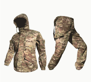 Combinaison GORKA camouflage CP coupe-vent pour travaux en extérieur SFG01 avec grandes poches et doublure polaire, vêtements d'hiver chauds personnalisés - Product Image 4