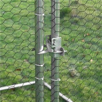 Gran jaula para aves de corral al aire libre, gallinero económico con marco de metal, fácil de montar para la venta