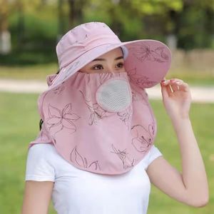 Sombrero de Pescador para Mujer con Protección Facial, Transpirable, Protección Solar, Ala Ancha, para Primavera y Verano, Protector de Cuello - Product Image 5
