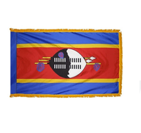 Drapeau de la Mauritanie personnalisé de haute qualité, bannière 3x5 pieds pour affichage intérieur et extérieur, pompon décoratif doré le plus vendu