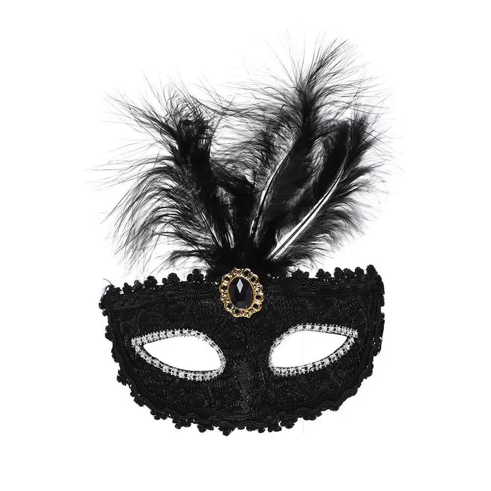 10pcs per pack Feather Masks Carnival Masquerade for Costume Party Supplies Prom Mardi Gras Fancy Dress Party