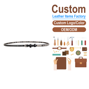 Ceinture en cuir véritable cloutée style punk rétro pour femme, ceinture fine et polyvalente avec rivets étoiles - Product Image 2
