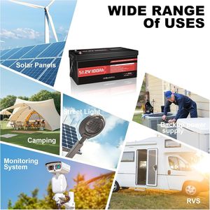 51.2V 100Ah Lifepo4 ゴルフカートリチウム電池 BMS 低温保護 5KW モーター 6000+ サイクル ゴルフカートや太陽光発電に最適 - Product Image 2