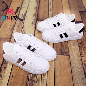 New Design Pu Sneakers Comfortable Flat Custom logo Casual White <b>Shoes</b> Womens - Product Image 6