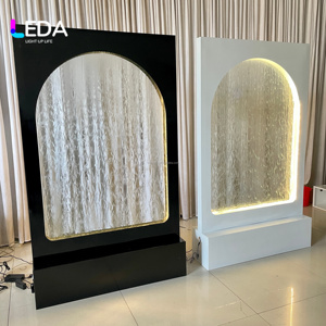 Fuente de luz LED desmontable LEDA, letrero de bienvenida para bodas, telón de fondo metálico con cascada para entrada y recepción - Product Image 3