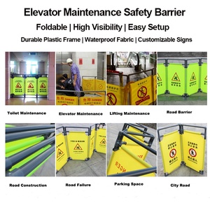 Barriera di Sicurezza Pieghevole Portatile in Plastica, Facilmente Assemblabile, per Esterni, Manutenzione Ascensori e Sicurezza - Product Image 6