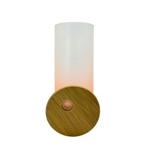 Bouteille d'eau en verre en forme de canette de bière 18 oz, gobelet vierge pour sublimation, gobelet givré 18 oz, bocal Mason avec couvercle en bambou et paille - Product Image 3