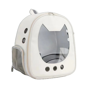 Mochila Transportadora para Gatos con Ventana de Alimentación, Transpirable, de Gran Capacidad, de PU, para Viajes al Aire Libre - Product Image 1