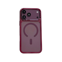 Coque de téléphone magnétique transparente avec cadre électroplaqué, pare-chocs antichoc, protection pour iPhone 15 17 18 Pro Max, compatible avec la charge sans fil