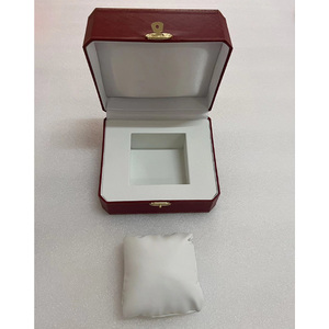 Custom Logo Red Leather Luxury <b>Watch</b> Box New Design Custom <b>Watch</b> <b>Case</b> with Gift Packaging for <b>Watches</b> - Product Image 2