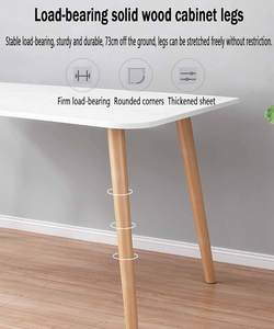 โต๊ะไม้สำหรับบ้านสำนักงานโต๊ะเขียนหนังสือที่ทันสมัยพร้อมชั้นเก็บของโต๊ะคอมพิวเตอร์ขนาดกะทัดรัด - Product Image 6