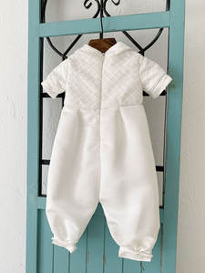 Robe de baptême barboteuse pour bébés garçons robe de baptême pour nouveau-né <span class=keywords><strong>tenue</strong></span> de baptême une pièce - Product Image 5