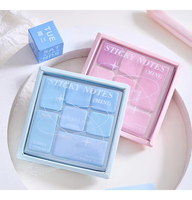 Zao Mo Square China Sticky Notes Starlight Coral Series Eyeshadow Palette Memo Pad Reusable Adhesive Student Index Tabs