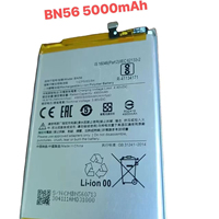 Batería de Repuesto para Teléfono Móvil BN56 de 5000 mAh, Iones de Litio, 3.85 V, Plateada, para Redmi 9A/9C/POCO M2 Pro (Marca OEM), en Stock