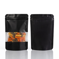 Nouveauté pochette double fond debout en stock emballage alimentaire sec à fermeture éclair sac de noix de cajou pour collation avec fenêtre