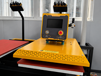 Presse à chaud double station robuste 40x60cm avec pression d'air, contrôle numérique, pour impression DTF sur vêtements