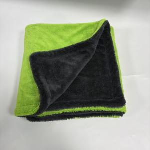 Toalla de microfibra para coche de 1200GSM, 60*90 CM, doble capa, bicolor, con detalles retorcidos, toalla de secado con bucle trenzado - Product Image 1