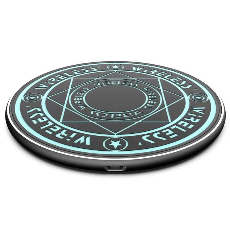 Beste populaire Universele Magie Tafel 10W Qi Wireless Charger Magic Cirkel Mobiele Telefoon Opladen Pad