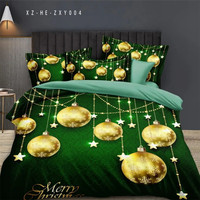 Ensemble de draps de lit de Noël Literie élégante en tissu pour décor festif
