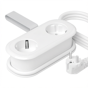 Chargeur USB universel de voyage 20W, 2 prises AC, 1 Type-C, 2 USB, 1,5 m, multiprise de bureau - Product Image 1
