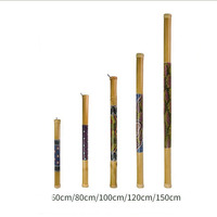 Natural Bamboo Painted Rain Stick Musical Instrument Rainstick for Sound Healing Meditation Yoga Percussion Therapy