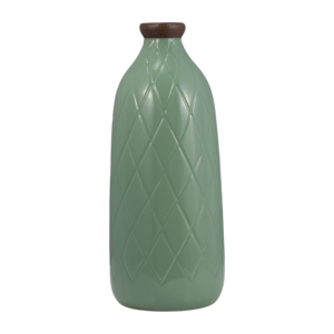 Vaso in ceramica con motivo a quadri per l'arredamento del soggiorno e vaso decorativo per fiori per la camera da letto - Product Image 3