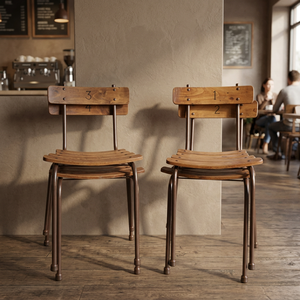 Silla de Comedor de Diseño Moderno Indio Industrial, Asiento Cómodo de Madera Maciza con Cojín para el Hogar, Restaurante y Hotel - Product Image 3