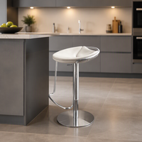 Tabouret de bar moderne pour îlot de cuisine, hauteur réglable, siège rembourré, base en métal, pour bar à domicile, café, bureau, réception