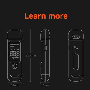 Alcoholímetro Portátil con Sensor de Celda de Combustible, Respuesta Rápida para Detección de Alcohol, Uso Personal - Product Image 3