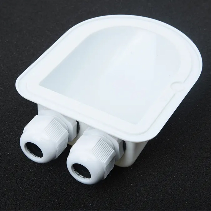 IP67 IP68 Weatherproof White Solar Double Cable Entry Gland Box UV-Resistant ABS Panels RV Camper Junction Box · image 6
