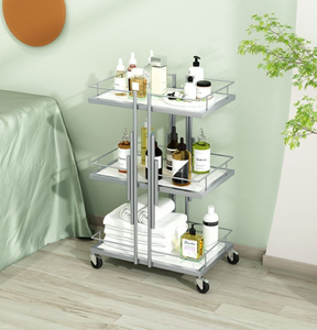 Metal Design Hair Salon & Nail Shop Beauty <b>Trolley</b> with Lockable Wheels for Hospital and Home Office Use - Product Image 5