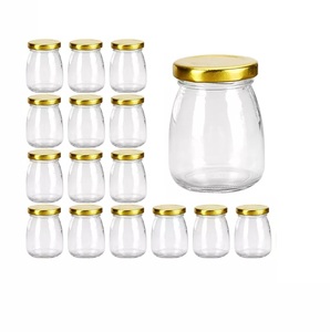 Hũ thủy tinh đựng pudding, sữa chua, chất lượng thực phẩm, nắp đậy kín khí bằng nút chai, dung tích 100ml, 150ml, 200ml, in logo theo yêu cầu - Product Image 1