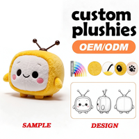 Jouets en peluche super doux en coton PP, animaux en peluche brodés personnalisés, couleurs et tailles personnalisées pour enfants