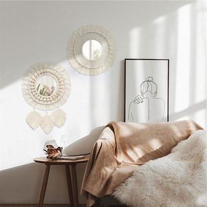 Decoración Bohemia para colgar en la pared, país para dormitorio, escritorio de madera más Popular, cestas de estilo nórdico para mujer, Marco, decoración del hogar, arte - Product Image 4