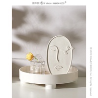 Décoration nordique, style moderne et simple, ensembles de vases à fleurs en céramique blanche, décoration minimaliste pour la chambre à coucher