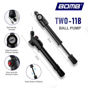 Bomba de Aire Manual de Alta Presión con Manómetro para Bicicletas, Válvula Presta 130-160 PSI - Product Image 2