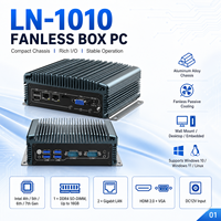 Mini PC Compacto Sin Ventilador con CPU I3-5100U/I5-5200U/I7-5500U, Doble LAN, 2 COM, USB, HD, VGA, SSD para Kiosco, Gateway, Control de Borde